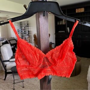 DKNY Women's Wirefree Bralette - Bright Orange - Small